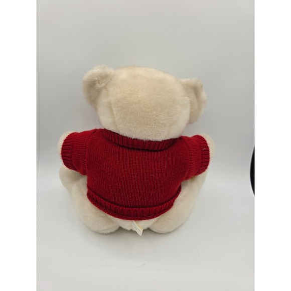 Vintage Polo Ralph Lauren 2000 White Jointed Teddy Bear Snowflake Sweater Plush - Picture 2 of 7